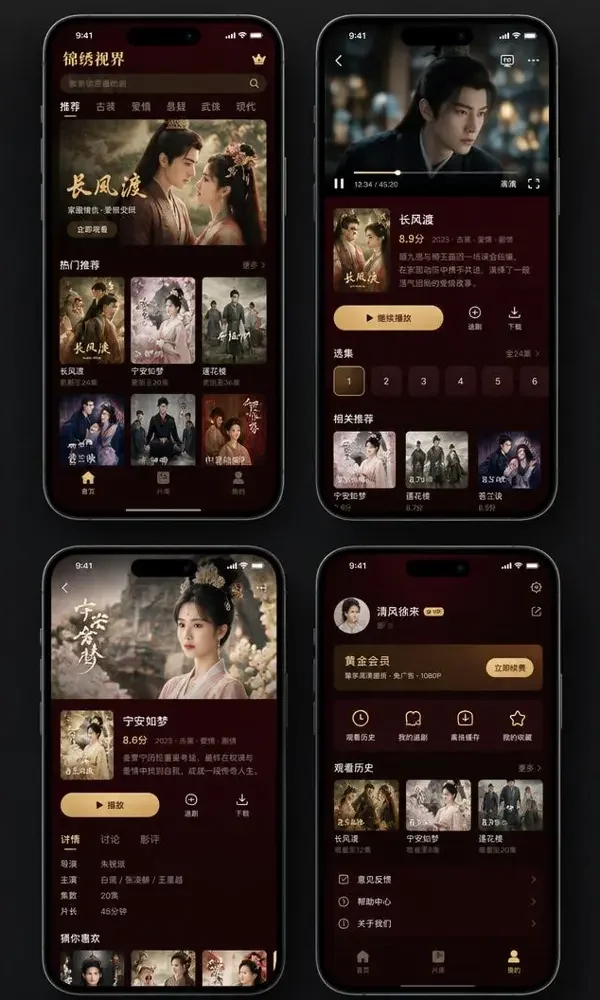 免费AI短剧 APP - 好运短剧天天上新 免费AI短剧 APP 手机端界面展示